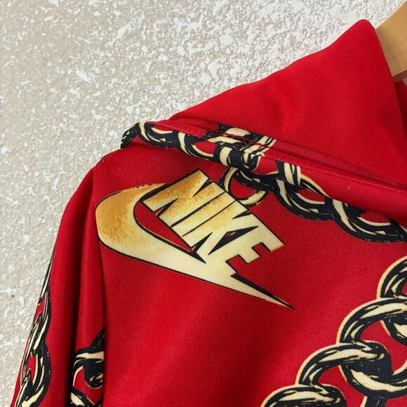 Nike Women's Red Chain Graphic Hoodie - Picture 10 of 13
